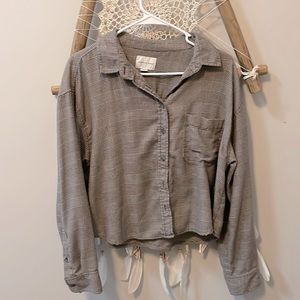 Soft and sexy button up boyfriend shirt